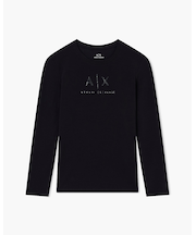 【A|X アルマーニ エクスチェンジ】AXロゴ 長袖クルーネックTシャツ
