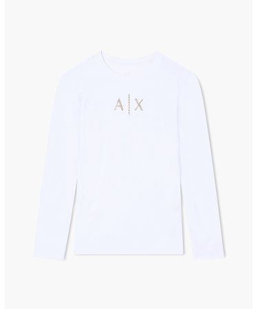 【A|X アルマーニ エクスチェンジ】AXロゴ 長袖クルーネックTシャツ