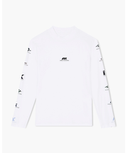 【A|X アルマーニ エクスチェンジ】ランダムロゴ 長袖クルーネックTシャツ