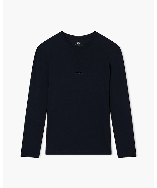 A|X アルマーニ エクスチェンジ】ストーンロゴ 長袖クルーネック