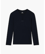 【A|X アルマーニ エクスチェンジ】ストーンロゴ 長袖クルーネックTシャツ