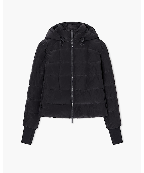 【A|X アルマーニ エクスチェンジ】リンクルナイロンショートパファージャケット