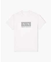 【A|X アルマーニ エクスチェンジ】エンブロイダードボックスロゴ 半袖クルーネックTシャツ/REGULAR