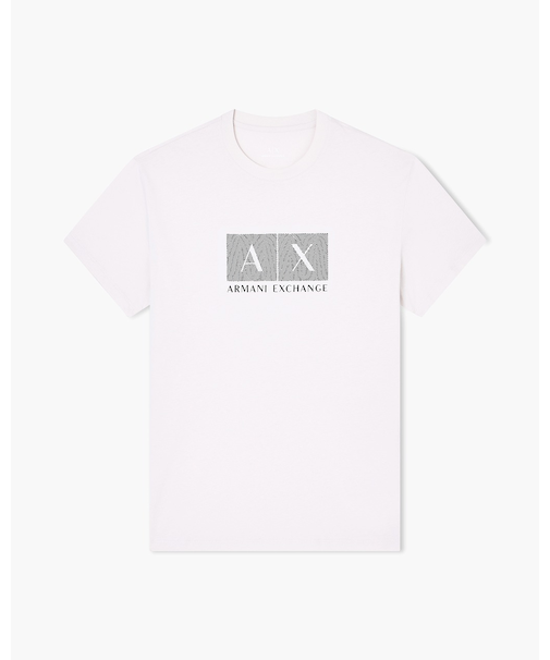 【A|X アルマーニ エクスチェンジ】エンブロイダードボックスロゴ 半袖クルーネックTシャツ/REGULAR