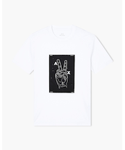 【A|X アルマーニ エクスチェンジ】ピースデザイン 半袖クルーネックTシャツ/REGULAR