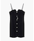 【A|X アルマーニ エクスチェンジ】フロントボタン スリーブレスベルテッドドレス