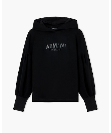 【A|X アルマーニ エクスチェンジ】AXロゴ リブポイント フーデッドスウェットプルオーバー