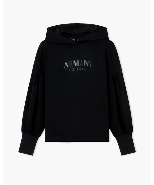 【A|X アルマーニ エクスチェンジ】AXロゴ リブポイント フーデッドスウェットプルオーバー