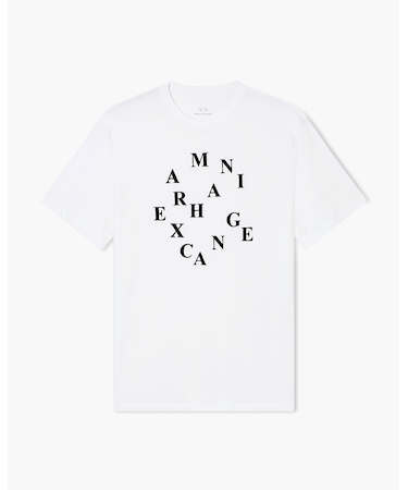 【A|X アルマーニ エクスチェンジ】AXロゴ 半袖クルーネックTシャツ/SLIM