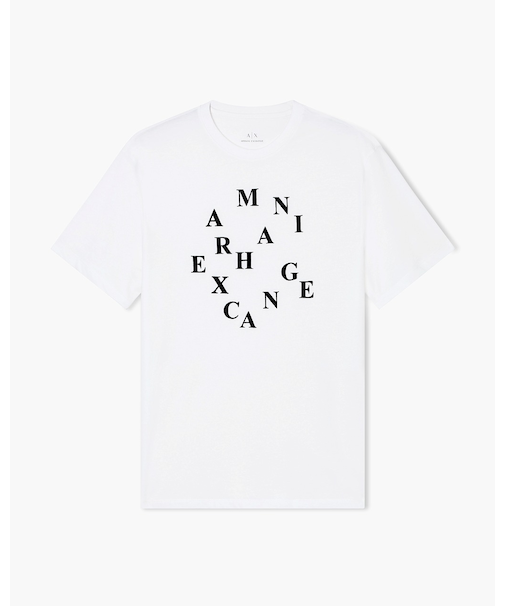 【A|X アルマーニ エクスチェンジ】AXロゴ 半袖クルーネックTシャツ/SLIM