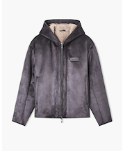 【A|X アルマーニ エクスチェンジ】フェイクムートン　フーデッドブルゾン