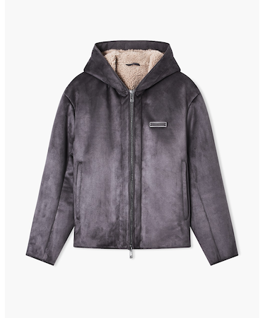 【A|X アルマーニ エクスチェンジ】フェイクムートン フーデッドブルゾン