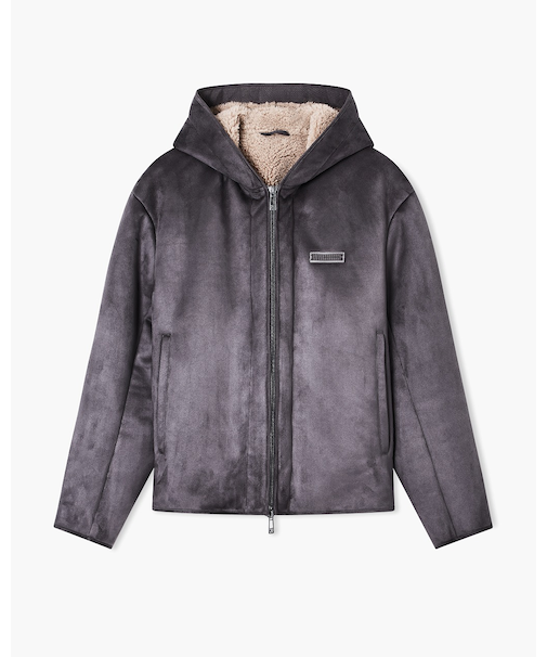 【A|X アルマーニ エクスチェンジ】フェイクムートン フーデッドブルゾン