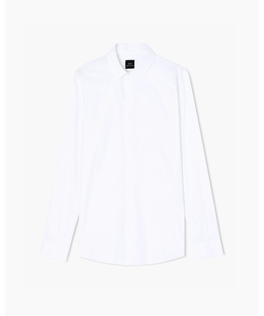 【A|X アルマーニ エクスチェンジ】ストレッチコットンサテン 長袖シャツ/SLIM