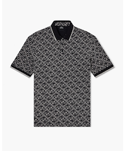 【A|X アルマーニ エクスチェンジ】オールオーバージャカードロゴ 半袖ポロシャツ/REGULAR