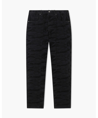 【A|X アルマーニ エクスチェンジ】オールオーバーカモフラージュジャカード ルーズテーパード デニムパンツ