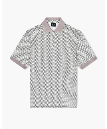 【A|X アルマーニ エクスチェンジ】オールオーバーロゴ 半袖ポロシャツ