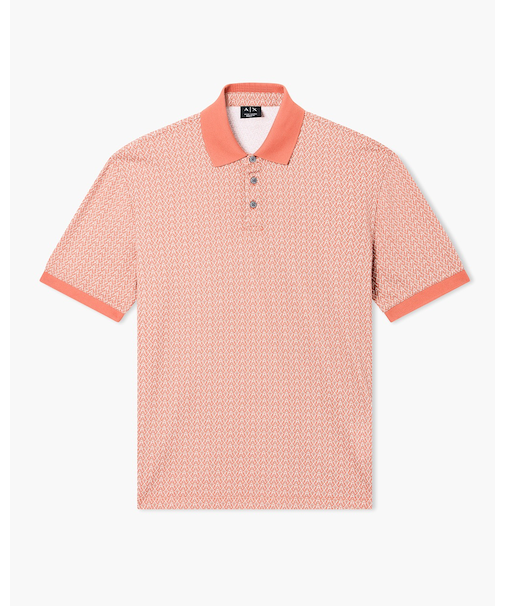 【A|X アルマーニ エクスチェンジ】オールオーバーロゴ 半袖ポロシャツ