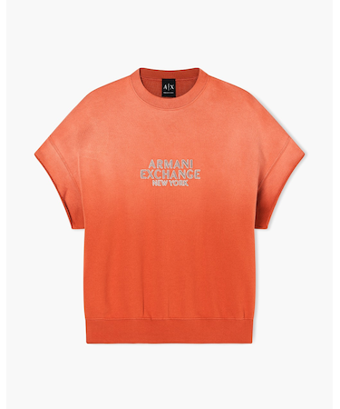 【A|X アルマーニ エクスチェンジ】AXロゴ グラデーション ショートスリーブトップス