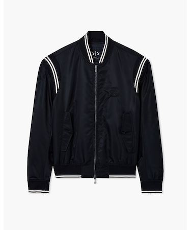 【A|X アルマーニ エクスチェンジ】AXロゴ シャイニーボンバージャケット