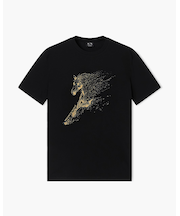 【A|X アルマーニ エクスチェンジ】AXロゴ ホースデザイン 半袖クルーネックTシャツ