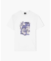【A|X アルマーニ エクスチェンジ】ロゴコラージュ レギュラーフィット 半袖クルーネックTシャツ
