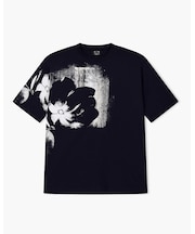 【A|X アルマーニ エクスチェンジ】フラワープリント コンフォートフィット 半袖クルーネックTシャツ