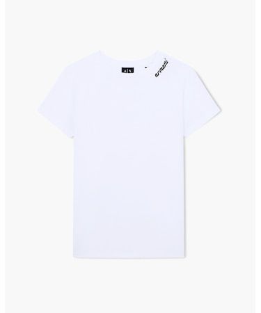 【A|X アルマーニ エクスチェンジ】エンブロイダリーロゴ 半袖クルーネックTシャツ