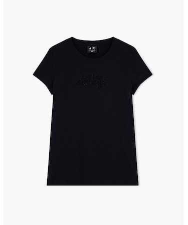 【A|X アルマーニ エクスチェンジ】スタッツロゴ  半袖クルーネックTシャツ