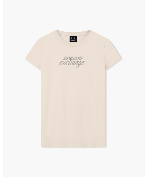 【A|X アルマーニ エクスチェンジ】スタッツロゴ  半袖クルーネックTシャツ