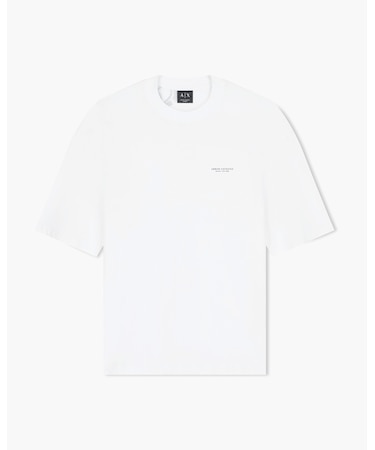 【A|X アルマーニ エクスチェンジ】バックロゴ ルーズフィット 半袖クルーネックTシャツ