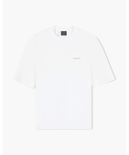【A|X アルマーニ エクスチェンジ】バックロゴ ルーズフィット 半袖クルーネックTシャツ