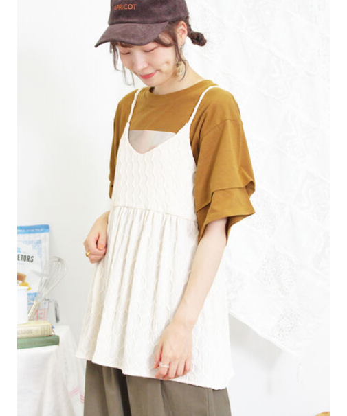 カットジャカードキャミチュニック