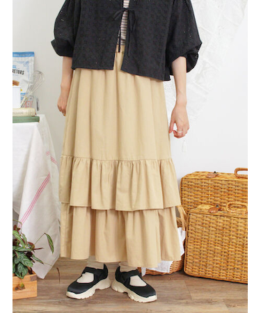 柄アソート裾重ねスカート