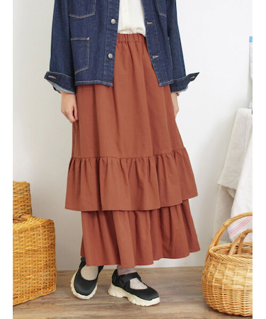 柄アソート裾重ねスカート