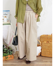 ドローコードデザインワイドパンツ