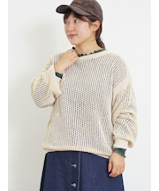 透かし柄前後2WAYニット