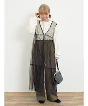 チュール前後2WAYワンピース