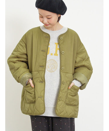 ライトキルティング切替ブルゾン