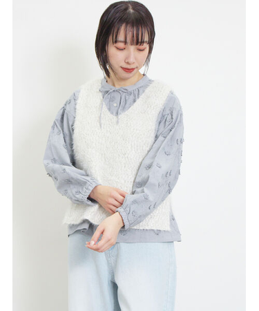 ミックスモールフェザーベスト