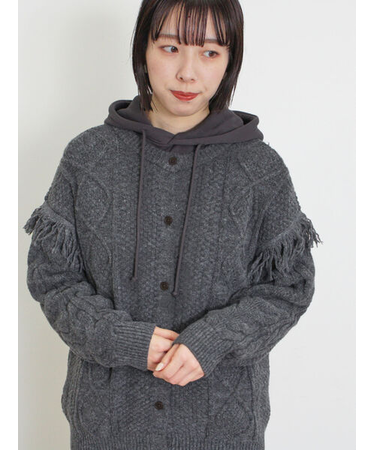 フリンジ前後2WAYニット