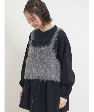 前後2WAY起毛ニットビスチェ