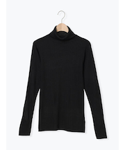 【マシンウォッシャブル】ニットリブタートルネック