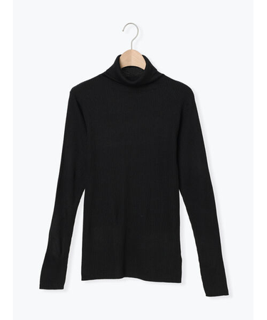 【マシンウォッシャブル】ニットリブタートルネック