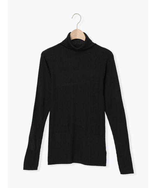 【マシンウォッシャブル】ニットリブタートルネック