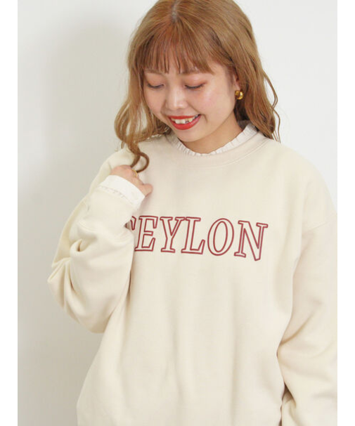 裏ボアロゴプリントスウェット