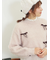 ベロアリボン付ニット