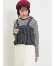 2WAYニットビスチェセットトップス