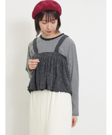 2WAYニットビスチェセットトップス