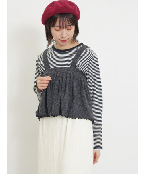 2WAYニットビスチェセットトップス